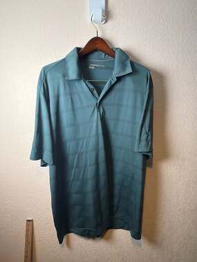 Nike Golf Dri-FIT Fade Stripe Polo Shirt Emerald Green 677786-339 Size 2XL